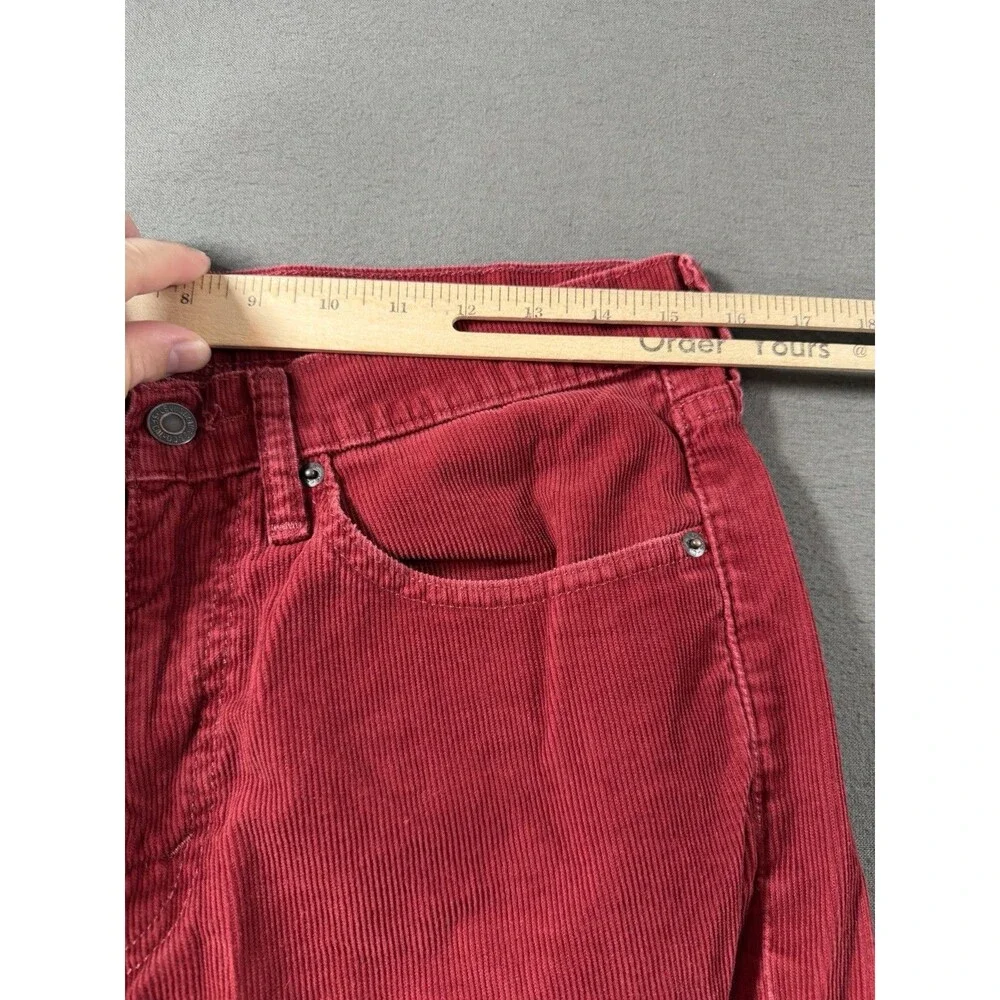 Levis 514 Corduroy Pants Mens 31x32 Red Straight Fit Stretch Trouser Casual Jean